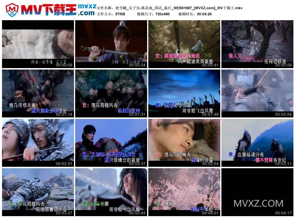 沧雪瞳_吴子宜-落花雨_国语_流行_MEB01087